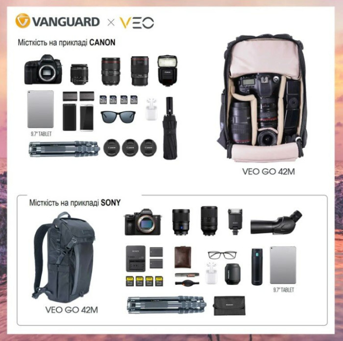 Рюкзак Vanguard VEO GO 42M Black (VEO GO 42M BK)  