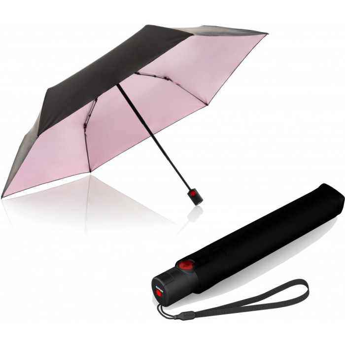 Зонт Knirps U.200 Black Rose UV Coating Авто / Складной / 6спиц / D97x26см  