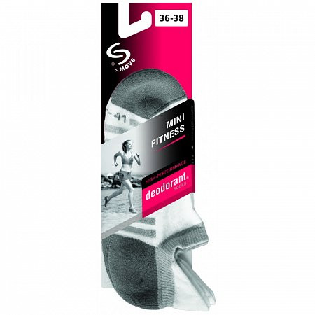 Термоноски InMove Mini Fitness Черный с синим, 39-41  