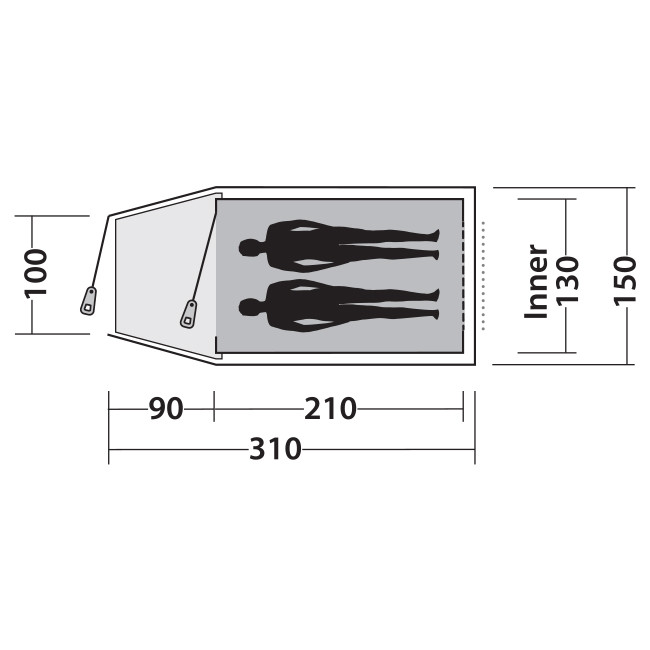 Палатка Easy Camp Spirit 200 Teal Green  