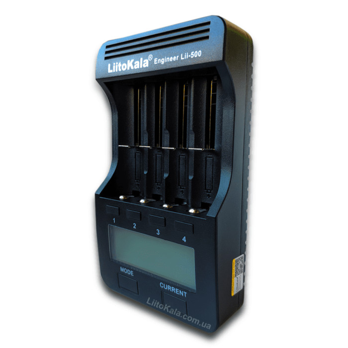 Зарядное устройство Liitokala Lii-500, 4 канала, Ni-Mh/Li-ion, 220V/12V, Powerbank, Test, LCD, Box  
