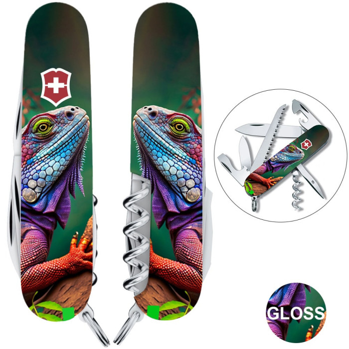 Складной нож Victorinox CAMPER ANIMAL Хамелеон  