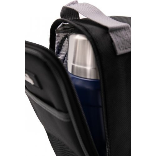 Термос Tramp с широким горлом 800 мл в чехле - темно-синий  