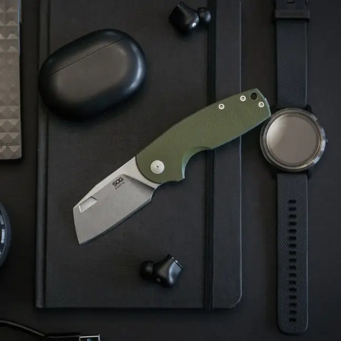 Нож Stout SJ Cleaver/OD Green/Stonewash (SOG 16-03-06-57)  
