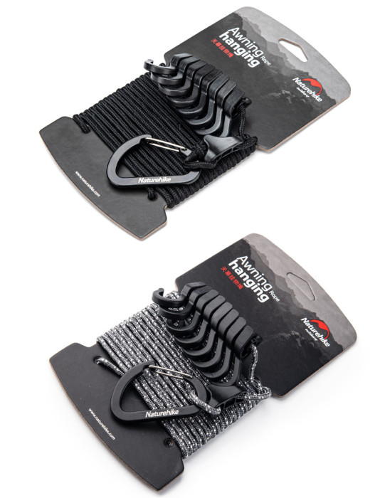 Веревка Naturehike NH19PJ040 430мм, темно-серый  