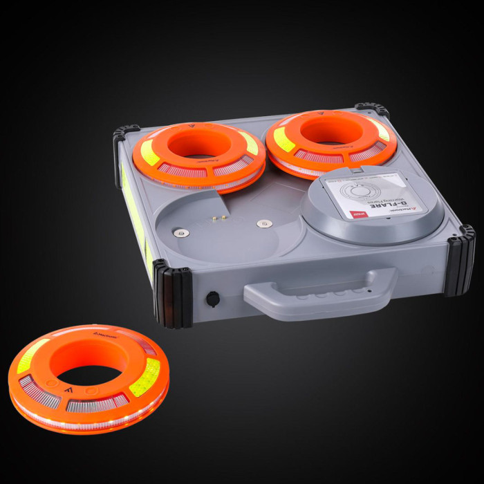 Комплект фонарей профессиональных Mactronic O-Flare (40 Lm) Amber Magnetic Recharg 12/220V (PSD0113)  