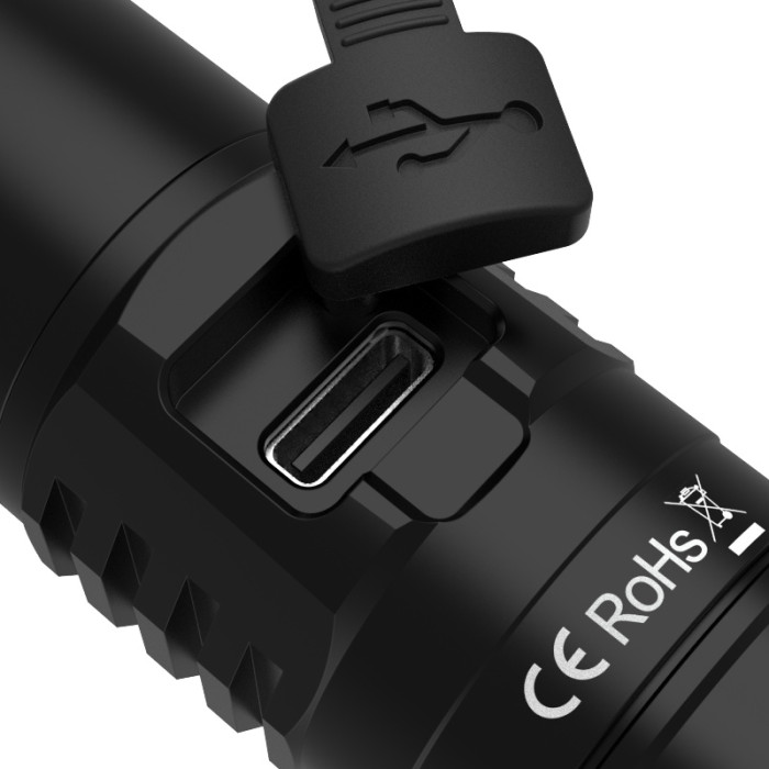 Фонарь Wurkkos FC11 USB-C Rechargeable 18650 LED LH351D 90 CRI, черный  