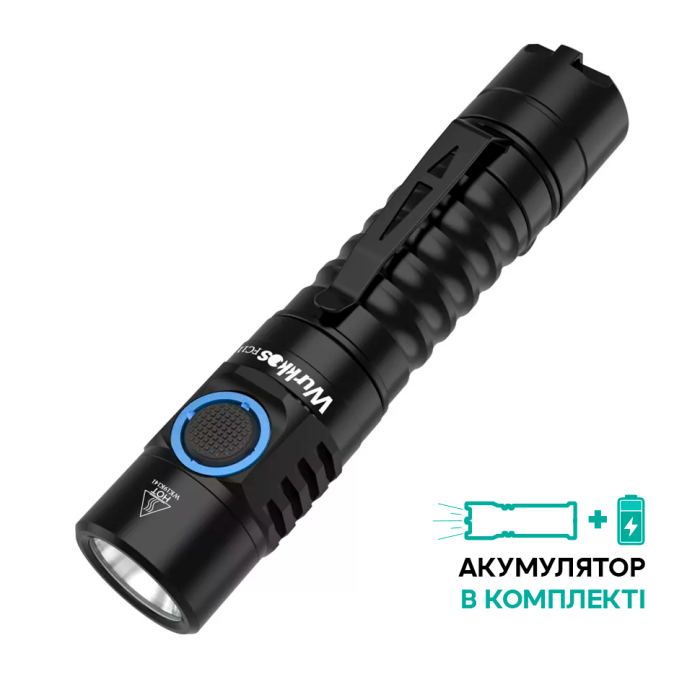 Фонарь Wurkkos FC11 USB-C Rechargeable 18650 LED LH351D 90 CRI, черный  