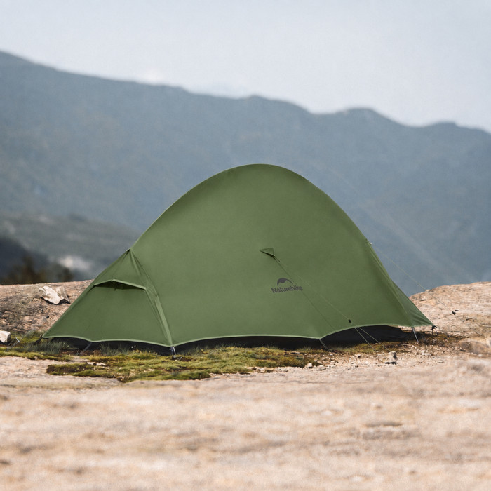 Палатка сверхлегкая двухместная Naturehike Cloud Up Pro CNK2350WS020, 20D, зеленая  