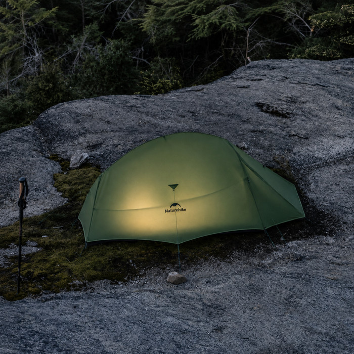 Палатка сверхлегкая двухместная Naturehike Cloud Up Pro CNK2350WS020, 20D, зеленая  