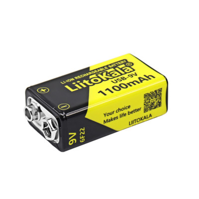 USB аккумулятор Крона LiitoKala Type C на 1100 мАч 9V
