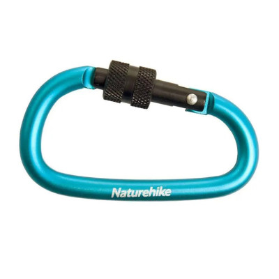 Карабин Naturehike D-type NH15A005-H, 6 см, голубой (поврежденная упаковка)