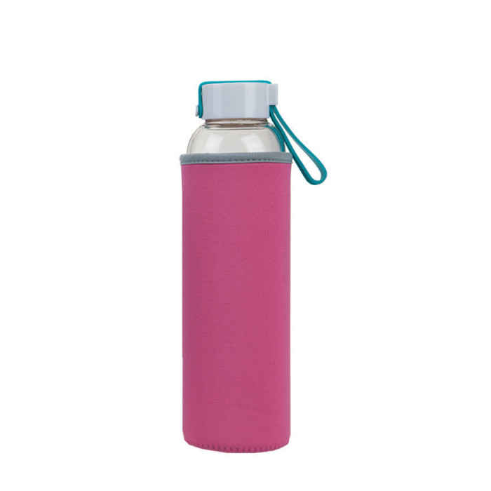 Бутылка для воды Summit MyBento Eco Glass Bottle Neoprene Cover розовая 550 мл  