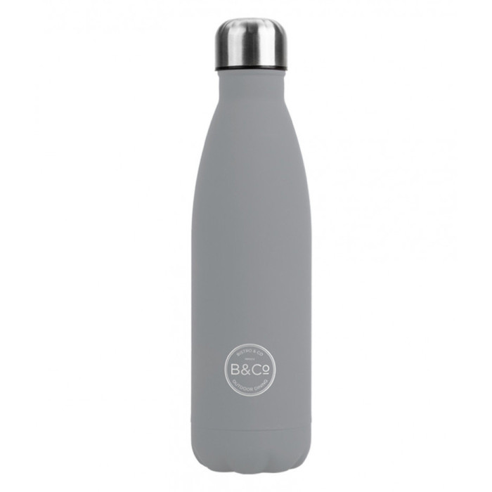 Термобутылка Summit B&Co Thermal Bottle Rubberized серая 500 мл  