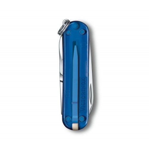 Нож-брелок Victorinox Classic SD Transparent Colors Deep Ocean (0.6223.T2G) 7 функций, 58 мм, Gift Box  