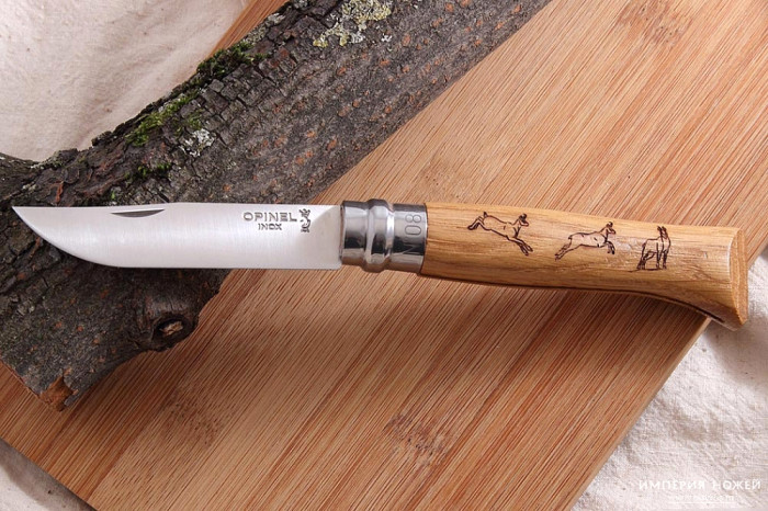 Нож Opinel №8 VRI Chamois Серна, дуб (002336)  