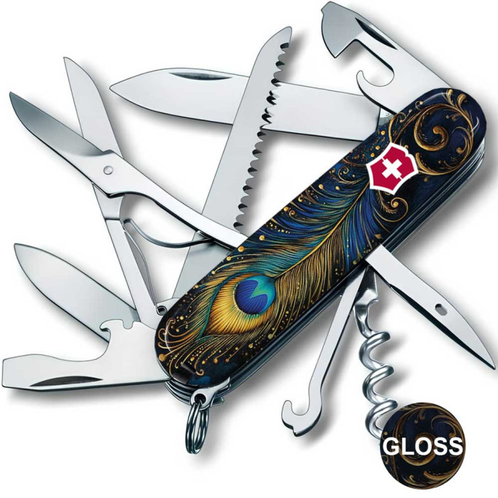 Складной нож Victorinox HUNTSMAN DESIGN Удивительное перо  