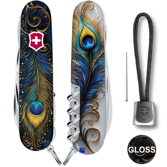 Складной нож Victorinox HUNTSMAN DESIGN Удивительное перо  