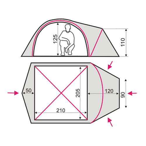 Палатка Terra Incognita Canyon 3 Alu  