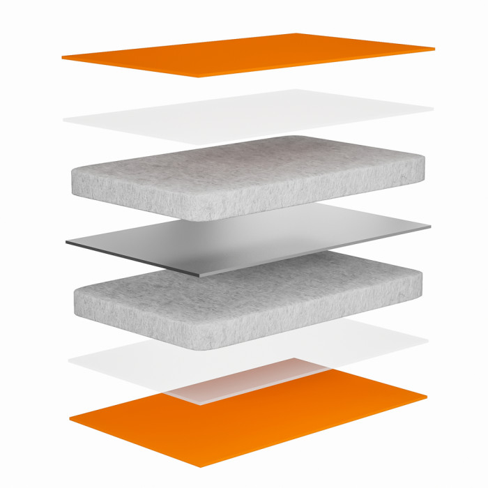 Сидушка надувная Flextail Zero Seat R02, 70 мм, оранжевая.  