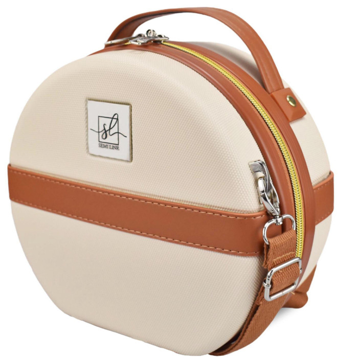 Бьюти-кейс Semi Line 5L Ecru/Brown (T5670-1)  