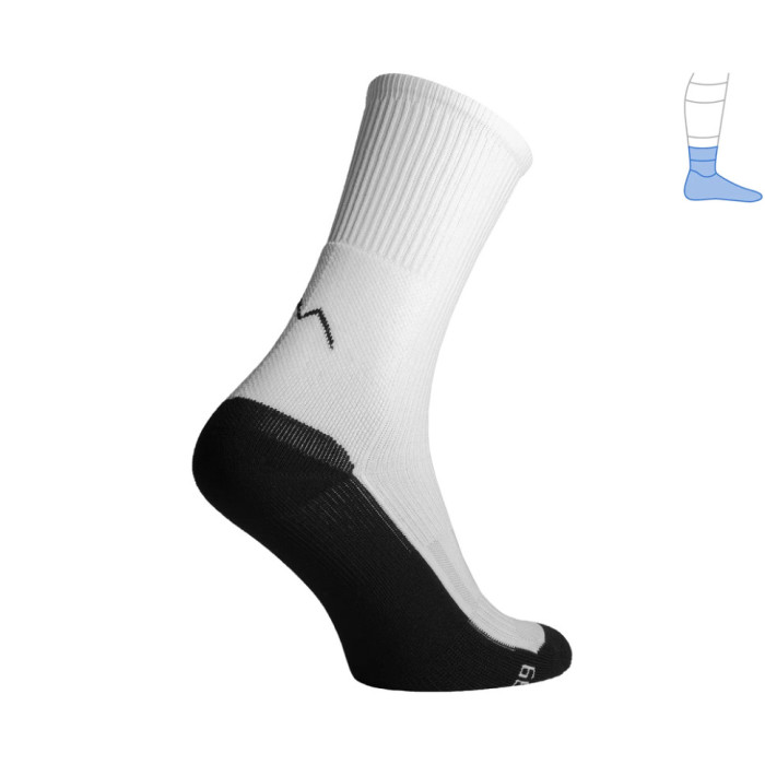 Компрессионные носки защитные демисезонные Protector MidDry+ черно-белые M 40-43  