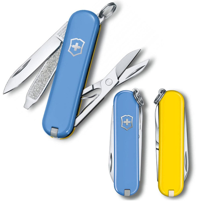 Нож Victorinox Classic SD Ukraine 58мм/7функ/гол-желт  