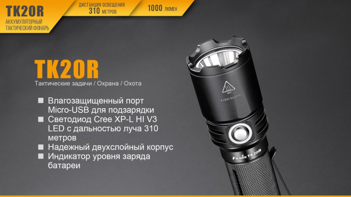 Фонарь Fenix TK20R Cree XP-L HI V3 + Multitool Fonarik 2020 акционный  