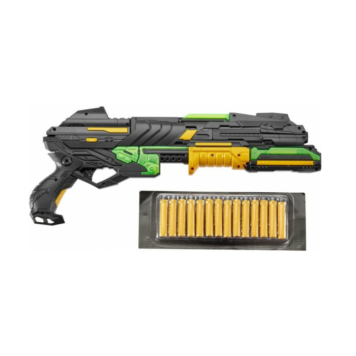 Бластер ZIPP Toys + 14 патронов жёлтый 
