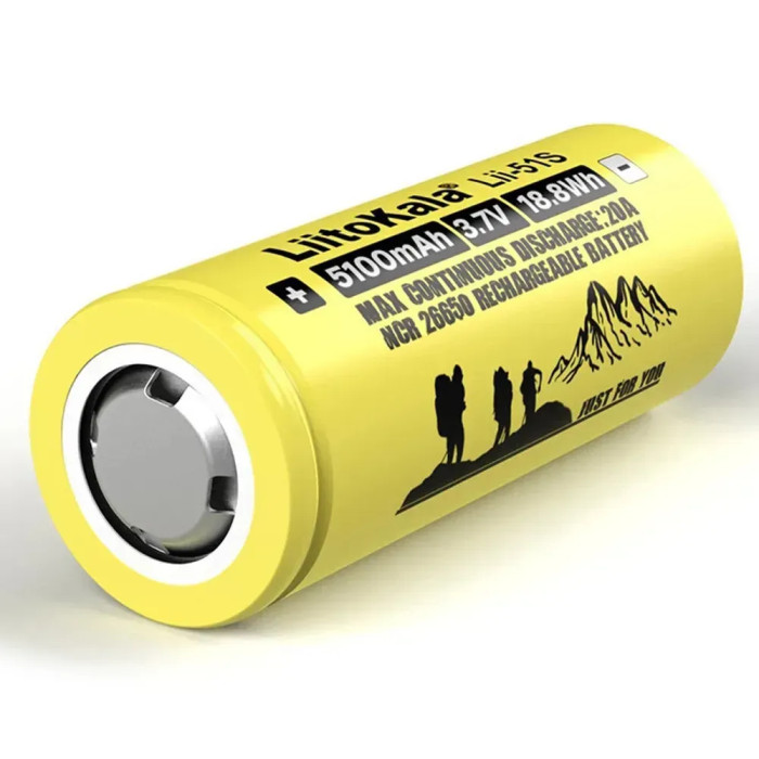 Аккумулятор Liitokala Lii-51S-PCB 5100 mAh 20A 26650 Li-ion