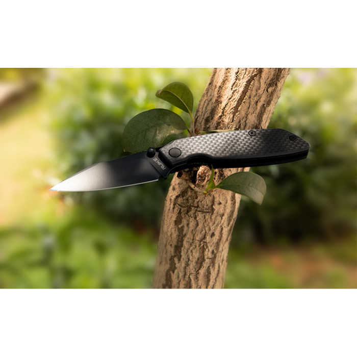 Нож складной туристический Ruike P746-CB2, (8 см) 14C28N / G10 черный  