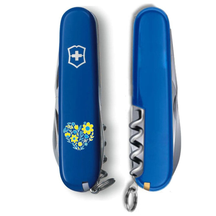 Складной нож Victorinox SPARTAN UKRAINE Цветочное сердце 1.3603.2_T1246u  