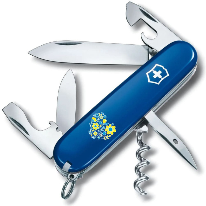 Складной нож Victorinox SPARTAN UKRAINE Цветочное сердце 1.3603.2_T1246u  