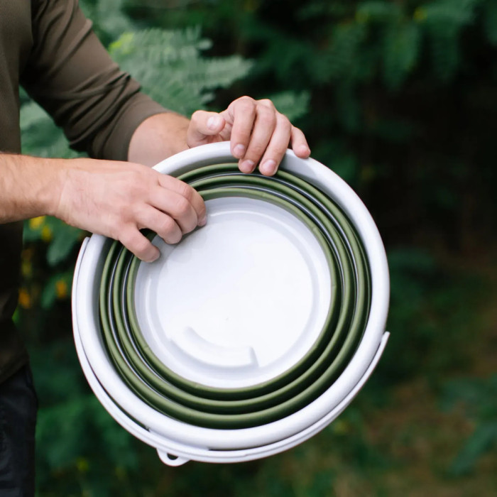 Ведро Tribe Water Bucket 10 л силиконовое T-FJ-0048, olive  