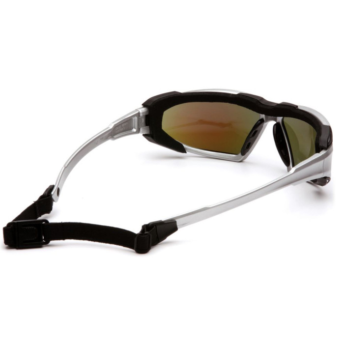 Очки Pyramex Highlander Silver (ice blue mirror) зеркальные синие в серебристой оправе  