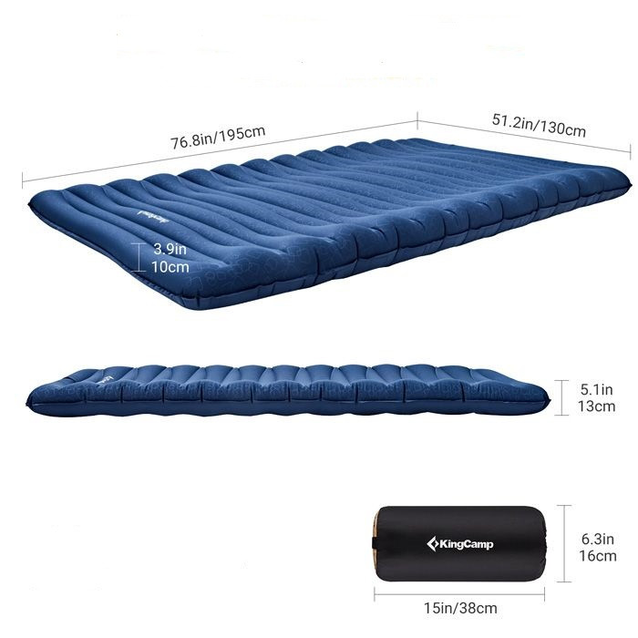 Надувной коврик KingCamp NYBORY DUO 10 (KM2014) NAVY  