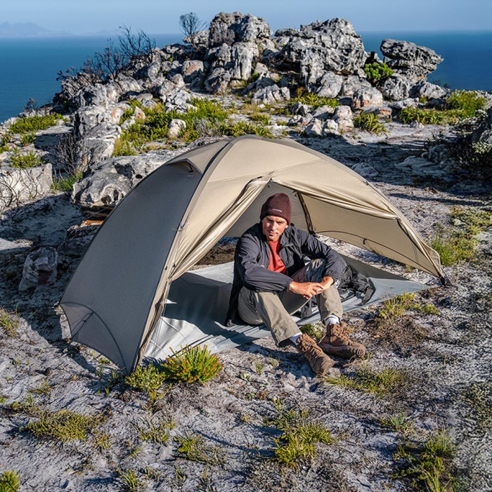 Палатка сверхлегкая двухместная Naturehike Jiling Pro CNK2650WS013, 20D, песочная  