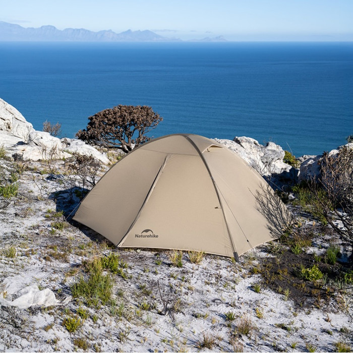 Палатка сверхлегкая двухместная Naturehike Jiling Pro CNK2650WS013, 20D, песочная  