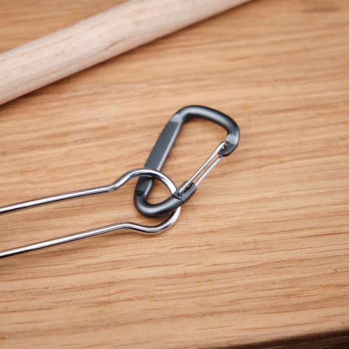 Ложко-вилка титановая складная Naturehike NH19C001-J серая с мешочком (поврежденная упаковка)  