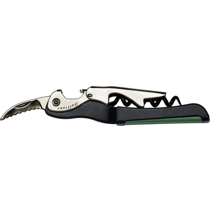 Штопор многофункциональный Due Cigni Gulliver. Цвет зеленый  