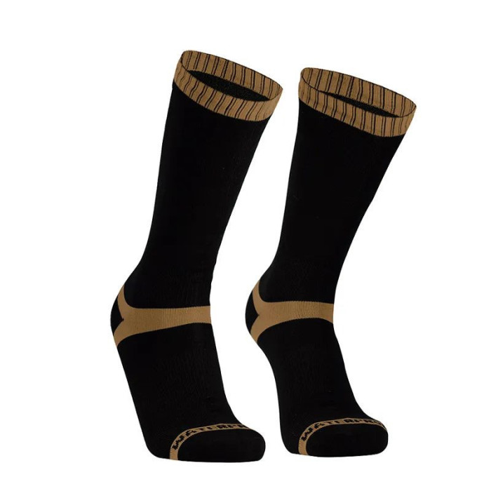 Носки водонепроницаемые Dexshell Hytherm Pro Socks, размер XL, черные с коричневой полосой  