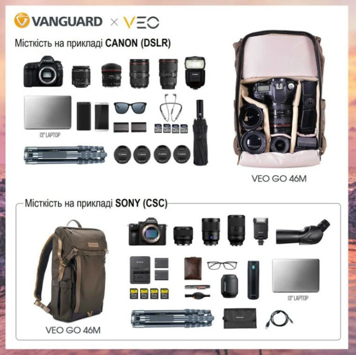 Рюкзак Vanguard VEO GO 46M Khaki-Green (VEO GO 46M KG)  