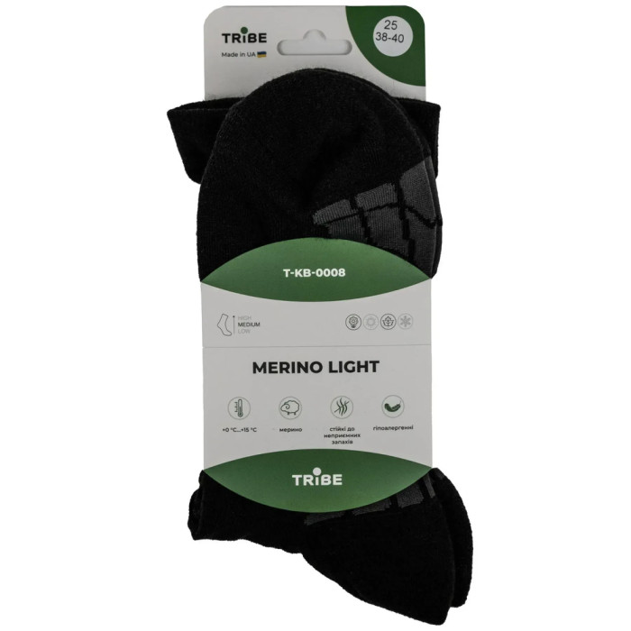 Носки Tribe Merino Light T-KB-0008-black, 44-46  