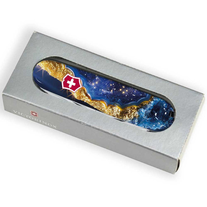 Складной нож Victorinox HUNTSMAN DESIGN Золотисто-голубой кристалл  