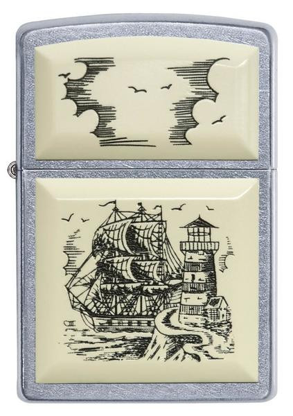 Зажигалка Zippo 207 Scrimshaw Ship 29397  