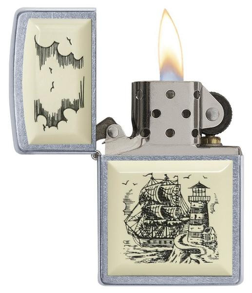 Зажигалка Zippo 207 Scrimshaw Ship 29397  