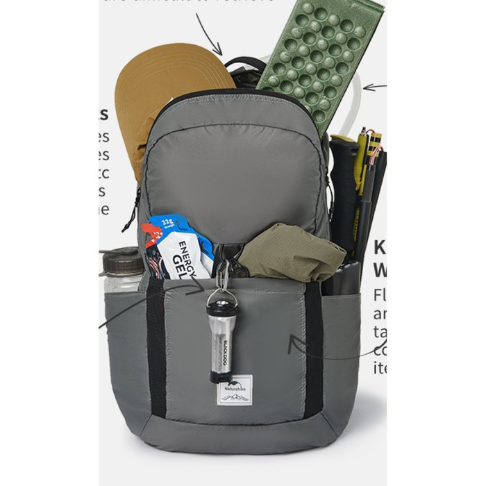 Рюкзак компактный сверхлегкий Naturehike NH17A017-B Yunyan, 30 л, серый  