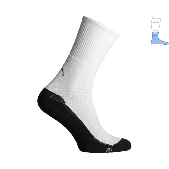 Компрессионные носки защитные демисезонные Protector MidDry+ черно-белые S 36-39  