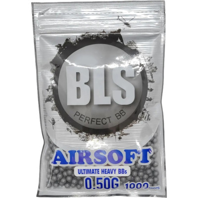 Страйкбольные шарики BLS Ultimateheavy (Stainless) Gray 6 мм 0,50 г 1000 шт