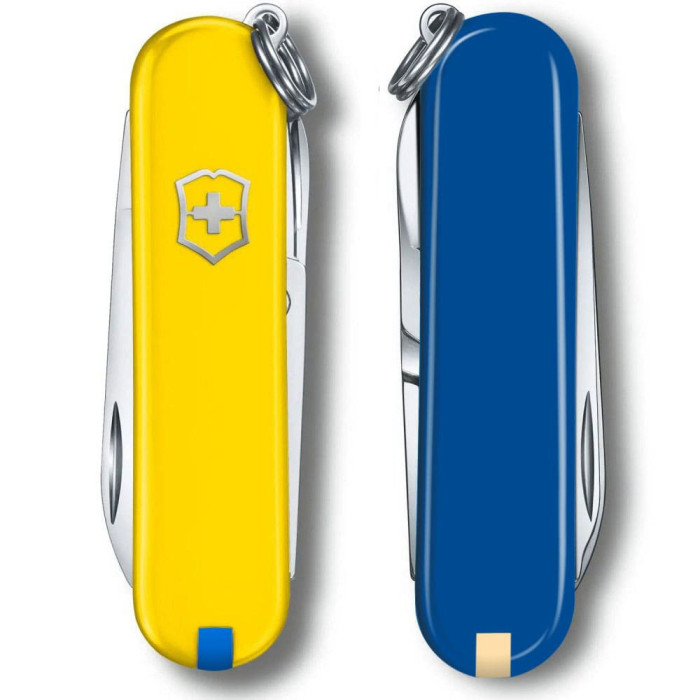 Нож Victorinox Classic SD Ukraine 58мм/7функ/желт-син  